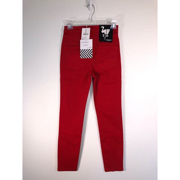 Sandrine Rose Hi Skinny Jeans in Red - 24 - Picture 5 of 10